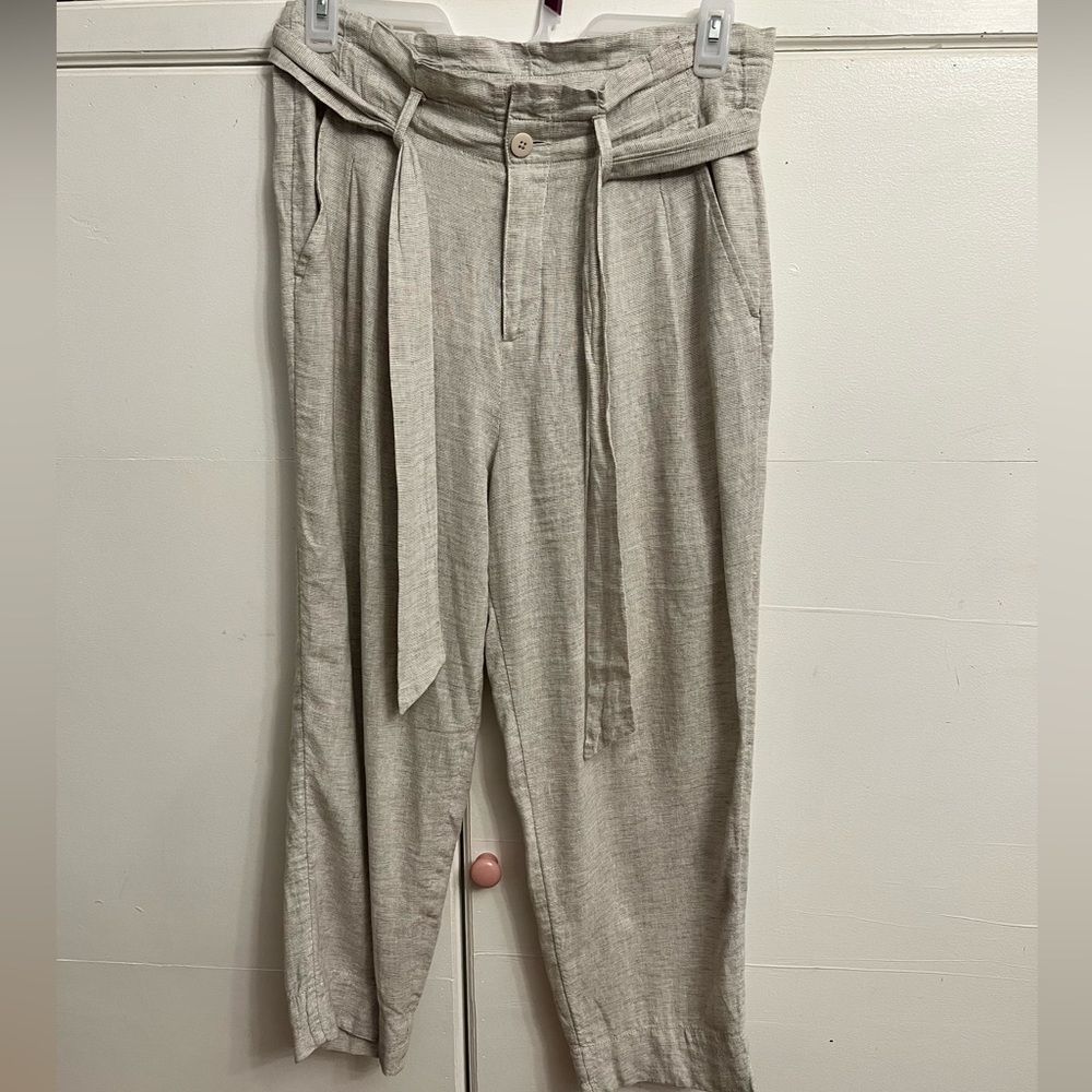 Loft linen blend high waisted straight pants - Picture 6 of 9